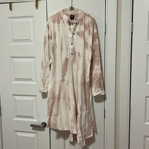 Zara pink & white tie-dye dress, size L, NWT